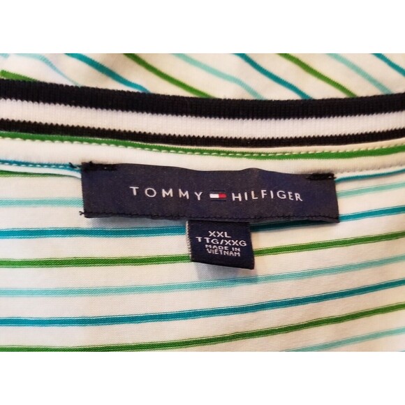 Tommy Hilfiger Women's Top Striped V-Neck Short Sleeve Classic Preppy SIZE XXL - Picture 5 of 6